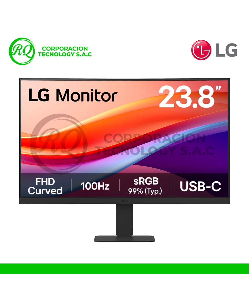 MONITOR LG 23.5" 24U421A-B FHD Curvo 1920X1080 100Hz USB-C
