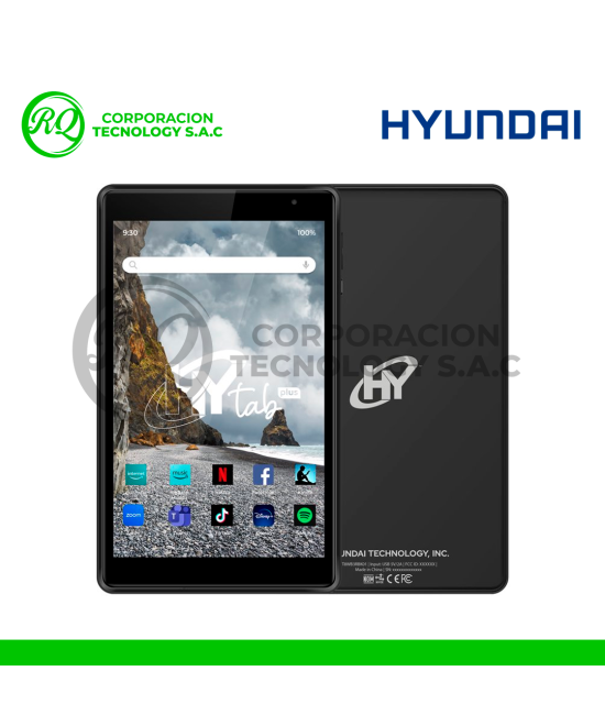 TABLET HYUNDAI HYTAB PLUS 8WB3 OCTA-CORE 4GB 64GB 8" HD IPS CAM 8MP/13MP WIFI AX BT5.0 (HT8WB3RBK01)