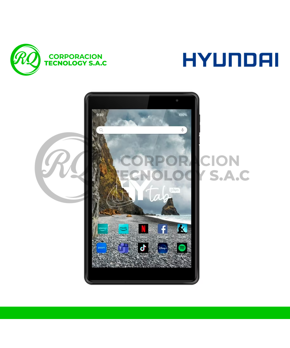 TABLET HYUNDAI HYTAB PLUS 8WB3 OCTA-CORE 4GB 64GB 8" HD IPS CAM 8MP/13MP WIFI AX BT5.0 (HT8WB3RBK01)