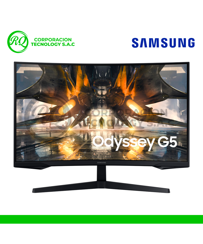MONITOR SAMSUNG ODYSSEY G5, 32" CURVO,1000R WQHD, 2K, 165HZ, 1MS (LS32AG550ELXPE)